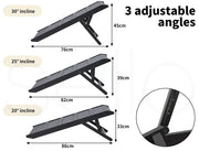 Pawz Dog Ramp Adjustable Height Stair For Bed Sofa Cat Dogs Folding Black