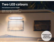 Manan LED Bug Awning Light 287mm Dimmable 12V Caravan RV Exterior Amber White