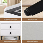 Levede Bedside Drawers Side Table Wireless Charging LED Light Bluetooth Speaker