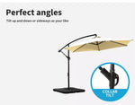 Mountview 3M Outdoor Umbrella Cantilever Umbrellas Base Stand Garden Patio Beach