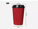 50 Pcs 16oz Disposable Takeaway Coffee Paper Cups Triple Wall Take Away w Lids