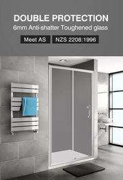 Levede Shower Screen Screens Door Seal Enclosure Glass Panel Frameless Hinges