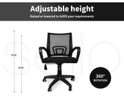 2x Levede Office Chair Gaming Computer Mesh Chairs Executive Seating Work Black