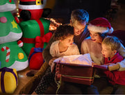 Santaco Inflatable Christmas 2.2M Outdoor Decorations Santa Sleigh LED Lights