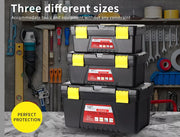 Traderight Tool Storage Set Tool Box 3PCS Lock Organiser Portable Handle Garage