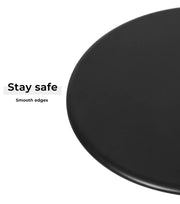 Levede Side Table Vintage End Round Tabletop Steel Base Nightstand Antique Black