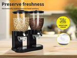Toque Double Cereal Dispenser Dry Food Storage Container Dispense Machine Black