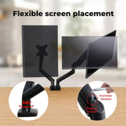 Traderight Monitor Stand Dual Arm TV Bracket Screen LED Holder Desk Freestanding