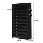 Levede 10 Tier Shoe Rack Portable Storage Cabinet Organiser Wardrobe Black Cover