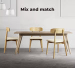 Levede 2x Dining Chairs Kitchen Chair PU Leather Rubberwood Frame Cafe Lounge