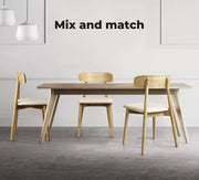 Levede 2x Dining Chairs Kitchen Chair PU Leather Rubberwood Frame Cafe Lounge