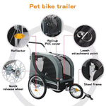 Pawz Pet Bike Trailer Foldable Pet Stroller 3-IN-1 Outdoor Cycling Sunroof
