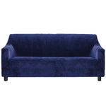 Marlow Sofa Cover High Stretch Slipcovers Soft Plush Protector 4 Seater Sapphire