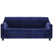 Marlow Sofa Cover High Stretch Slipcovers Soft Plush Protector 4 Seater Sapphire