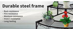 2X Outdoor Indoor Plant Stand Garden Metal 3 Tier Planter Corner Shelf