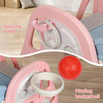 Bopeep Kid Slide Set Basketball Hoop Indoor Outdoor Playground Activity Center