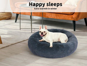 Pawz Pet Dog Calming Bed Warm Soft Plush Round  Comfy Sleeping Washable 80cm