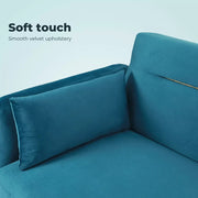 Levede Sofa Bed Convertible Lounge Futon Armrest Couch Velvet 3-Seater Recliner