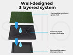 Pawz Indoor Dog Pet Grass Potty Training Portable Toilet Pad Tray Turf Mat Large