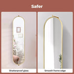 Yezi Wall Mirror 360° Swivel Full Length Makeup Mirrors Oval Frame Home Decor