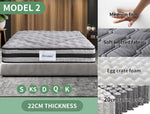 Dreamz Mattress Pocket Spring Bed Queen Double King HD Foam Medium Firm 21-30CM