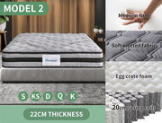 Dreamz Mattress Pocket Spring Bed Queen Double King HD Foam Medium Firm 21-30CM