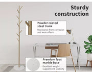 Levede Coat Rack Hat Clothes Stand Hanger Garment Hook Tree Metal Organizer Gold