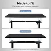 Levede Desktop For Motorised Adjustable Desk Electric Sit Stand Table 120X60CM