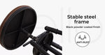 Levede Industrial Bar Stools Kitchen Stool Wooden Barstools - Black (BR1001BACK)