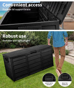 Lambu 290L Outdoor Storage Box Garden Lockable Toys Tools Container Waterproof