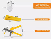 Tile Leveling System 400-2000x Clips Levelling Spacer Tiling Tools Floor Wall