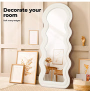 Yezi Full Length Mirror 1.6m Floor Standing Flannel Wavy Framed Dressing Makeup