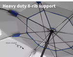 Mountview Beach Umbrella Outdoor Umbrellas Sun Shade Garden Shelter 2.33M Blue.