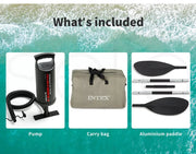 Intex Inflatable Kayak Boat K2 Sports Challenger 2 Seat Person Floating Oar Lake