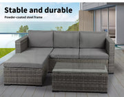 Levede 5pcs Outdoor Sofa Set Patio Furniture Setting Garden Chair Table Lounge
