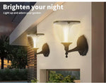 Emitto Solar LED Wall Lights Outdoor Garden Pathway Landscape Yard Lamp IP54