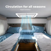 Manan Caravan Roof Vent Shower Hatch Air Exhaust Fan LED Light Camper Trailer