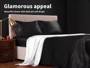 Dreamz Silky Satin Quilt Cover Set Bedspread Doona Pillowcases Summer All Size
