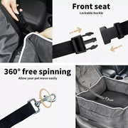 Pawz Pet Car Seat Travel Safety Carrier Bed Waterproof Removable Grey Large