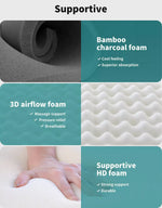 Dreamz Spring Mattress Bamboo Euro Top Bed Pocket HD Egg Foam 35cm Single
