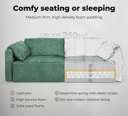 Levede Sofa Floor Couch 3-Seater Leathaire Italian Casablanca Living Room Lounge