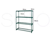 Levede 2x 4 Tier Plant Stand Shelves Garden Steel Storage Shelf Steel Frame