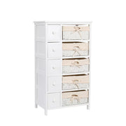 Storage Cabinet Side Table Bedside Tables Chest of 5 Drawers Tallboy (S)