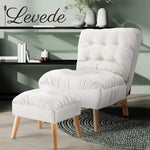 Levede Sofa Ottoman Set Accent Recliner Convertible Chair Lounge Gaming Couch