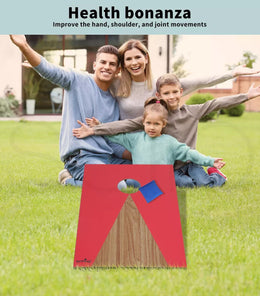 Bopeep 2PCS Kids Bean Bag Toss Cornhole Game Set Children Wooden Outdoor Toys