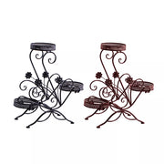 Levede Plant Stand Outdoor Indoor Metal Flower Pots Rack Corner Planter Shelf