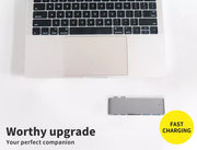 USB 3.0 Type-C HUB 6 Port Powered Adapter High Speed Splitter for Macbook pro