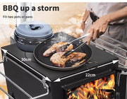 Moyasu Camping Oven Camp Stove Portable Caravan Cooker Burner Outdoor Chimney