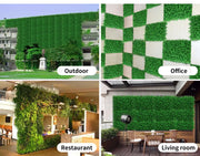 Marlow Artificial Hedge Grass Boxwood Garden Green Wall Mat Fence Outdoor x10