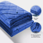 Dreamz 9KG Adults Size Anti Anxiety Weighted Blanket Gravity Blankets Royal Blue
